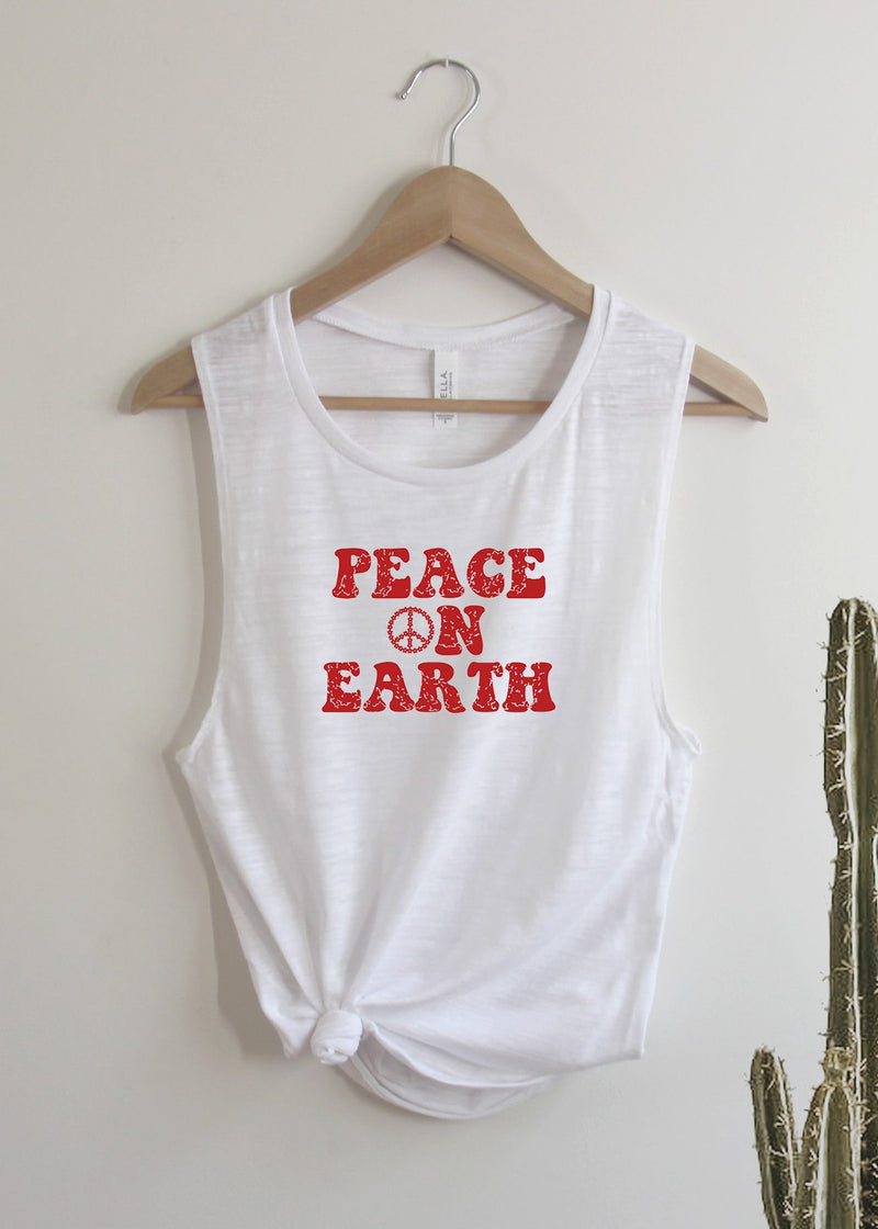 Peace on Earth, Retro - Muscle Tank