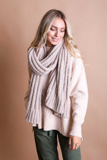 Boucle Vertical Knit Scarf Scarves
