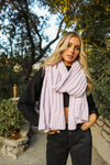 Boucle Vertical Knit Scarf Scarves Lilac