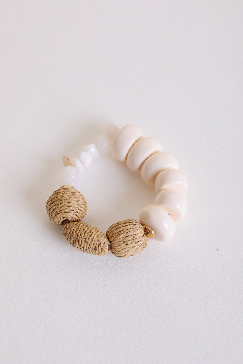 Chunky Beaded Bracelet Jewelry Ivory