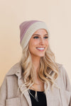 Essential Harmony Two-Tone Knit Cap Beanies Lavender