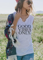 GOOD VIBES ONLY, White Tee, Good Vibes Only Tee, Good Vibes Shirt, Good Vibes Only Top, Good Vibes Tshirt, Good Vibes Tees, Good Vibes Only