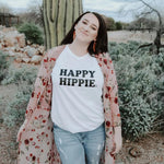 HAPPY HIPPIE Tees, Hippie Tee, Hippie Tshirts, Hippie Tops, Hippie Mom Tees, Hippie Shirts