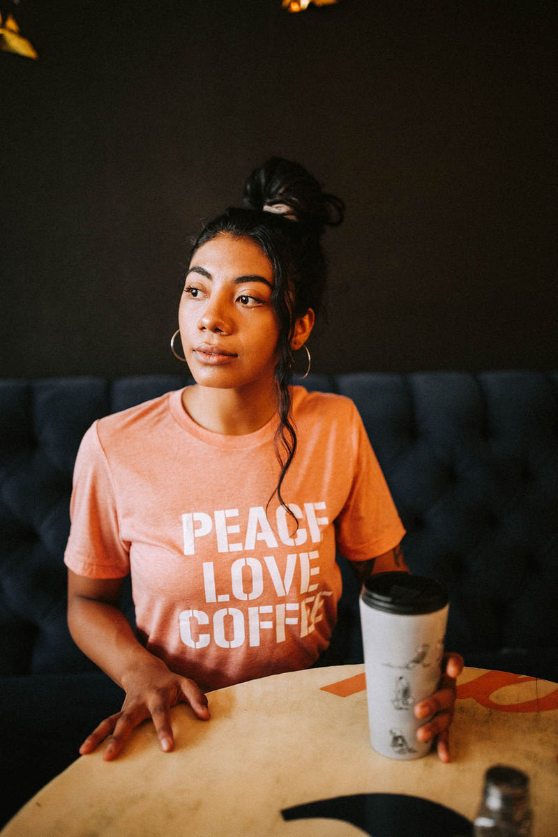 PEACE LOVE COFFEE, Peace Tshirts, Coffee Tshirts, Coffee Shirts, Coffee Tshirt, Peace Love Coffee Tshirt