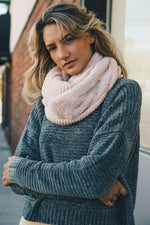 Knit Infinity Scarf Scarves Light Pink