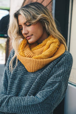Knit Infinity Scarf Scarves Mustard