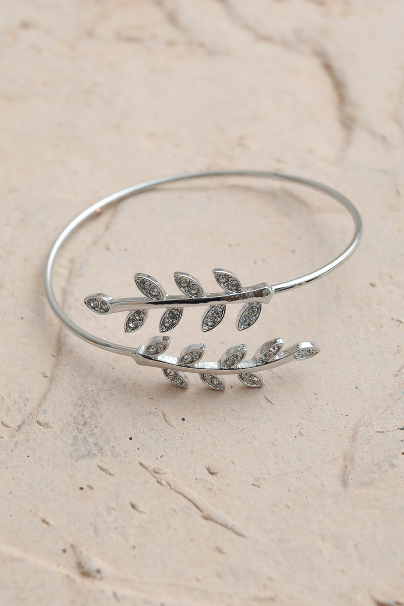 Olive Branch Minimal Bracelet Jewelry Silver