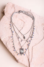 Silver Charm Layer Necklace Jewelry