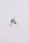Square Cut Adjustable Turquoise Ring Jewelry