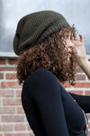 Textured Slouch Beanie Beanies Olive