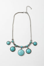 Turquoise Charm Link Necklace Jewelry