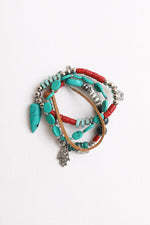 Turquoise Stackable Charm Bracelet Jewelry