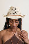 Weaved Western Cowboy Hat Hats One Size / Beige