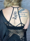 Flower Tattoo Mesh Bralette