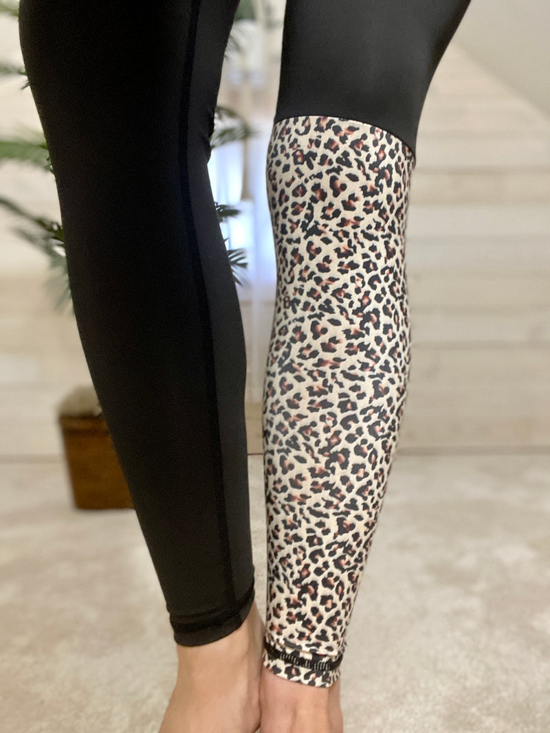 Asymmetrical Leopard Leggings