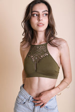 Floral Cutout Seamless High Neck XS/S / Army
