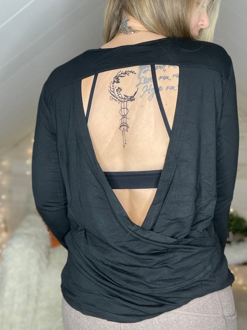 Cut Out Back Long Sleeve
