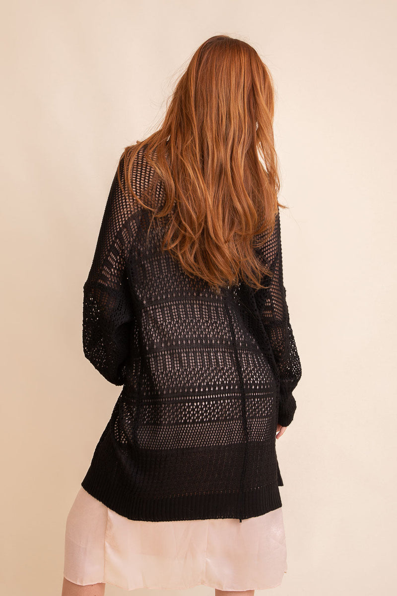 Knit Netted Cardigan Ponchos