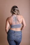 Plus Size Tattoo Back Bralette 1X2X / Gray